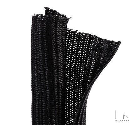 M Universal Cable Sock Self Wrap Basic 19mm Black 50m