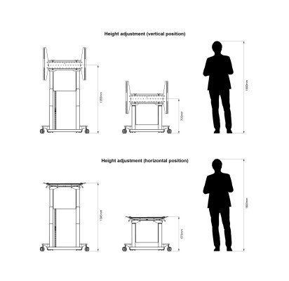 M Motorized Touch Tilt & Table 100kg Max