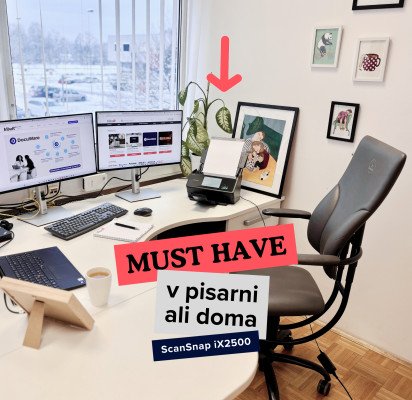 ScanSnap iX2500: ko hitrost, dizajn in povezljivost postanejo standard