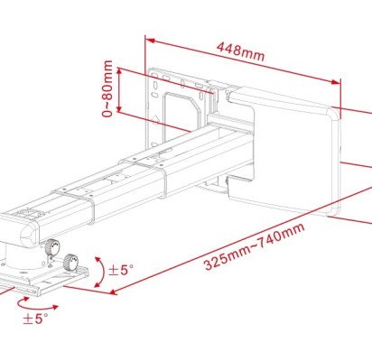 M Projector Mount Short Throw Deluxe 300-700 Medium