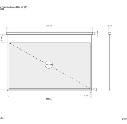 M 16:9 Motorized Projection Screen 300x168, 135