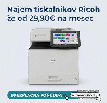 Najem tiskalnikov Ricoh – zanesljiva rešitev za podjetja po celi Sloveniji