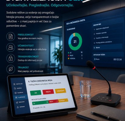 Vibor in IF digitalizirala seje Občine Zagorje ob Savi s sistemom Sentio
